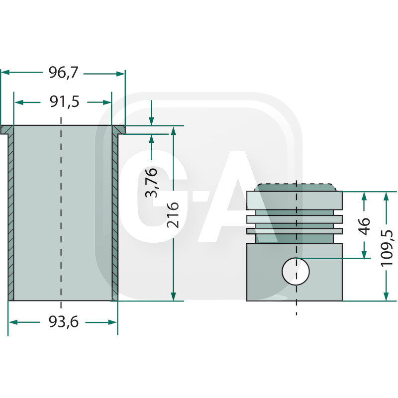 Kit cylindree Massey Ferguson